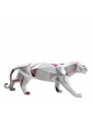 WHITE PANTHER WITH MULTI-COLOR PATTERN