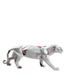 WHITE PANTHER WITH MULTI-COLOR PATTERN