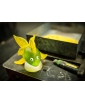 ORANDA GLASS GOLDFISH IN LIME. Staged Image.