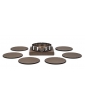 WOVEN LEATHER COASTER SET OF 6