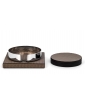 WOVEN LEATHER COASTER SET OF 6