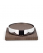 Pinetti Coaster Set in brown leather