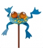 BLUE HOPKINS GARDEN FROG DECOR. BOROWSKI GLASS.