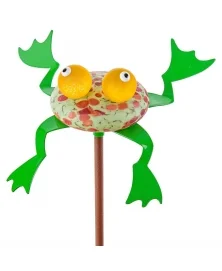 GREEN HOPKINS GARDEN FROG DECOR FROM BOROWSKI GLASS