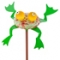GREEN HOPKINS GARDEN FROG DECOR
