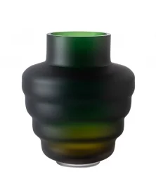 DARK MATTE BONSAI WAVY GLASS VASE BY FRANTISEK JUNGVIRT