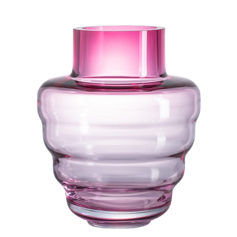 FUCHSIA WAVY VASE BY FRANTISEK JUNGVIRT