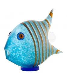 BLUE ANGELFISH GLASS SCULPTURE. BOROWSKI GLASS
