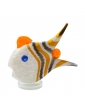 WHITE ANGELFISH SMALL GLASS OBJECT. BOROWSKI GLASS.