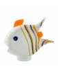 WHITE ANGELFISH MEDIUM GLASS OBJECT. BOROWSKI GLASS.