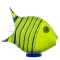 LIME GREEN ANGELFISH GLASS SCULPTURE