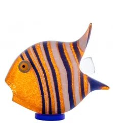 ORANGE ANGELFISH GLASS SCULPTURE. BOROWSKI GLASS.