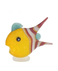 YELLOW ANGELFISH SMALL GLASS OBJECT