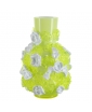 OPULENT NEON GREEN VASE WITH WHITE FLOWERS BY LUKAS JABUREK