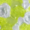 OPULENT NEON GREEN VASE WITH WHITE FLOWERS