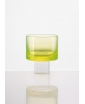 A single CUBE whisky glass by Lukas Houdek in uranium finish