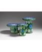 Group of three Green T-Tables from DANZA Collection by Jaime Hayon