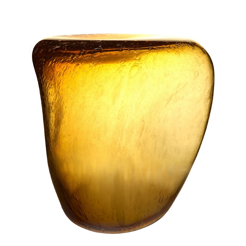 ISOLA GLASS SIDE TABLE IN GOLDEN TOPAZ