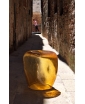 ISOLA GLASS SIDE TABLE IN GOLDEN TOPAZ featured in the streets of Venice.