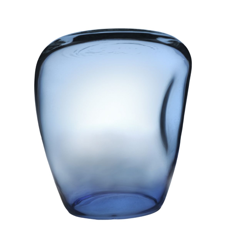 ISOLA GLASS SIDE TABLE IN OCEAN BLUE