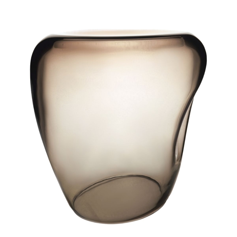 ISOLA GLASS SIDE TABLE IN MISTY SMOKE