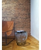 Isola glass table in Fume/ smoke. Staged image.