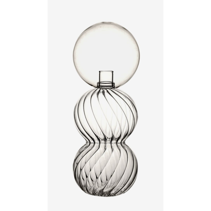 CALABAZA CLEAR VENETIAN GLASS BOTTLE