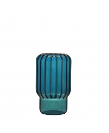 IRIDESCENT BLUE BRUMMA SMALL GLASS VASE