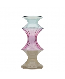MADAME Handblown Venetian Glass Vase in Bronze, Blush Pink & Sage Green (M)