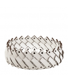 White Almería Short Woven Basket by Pinetti