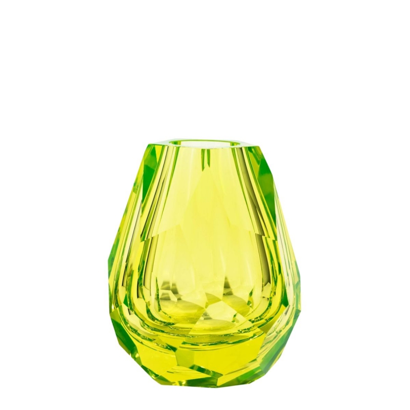 SMALL PRISMATIC VASE CITRINE BY LUKAS JABUREK