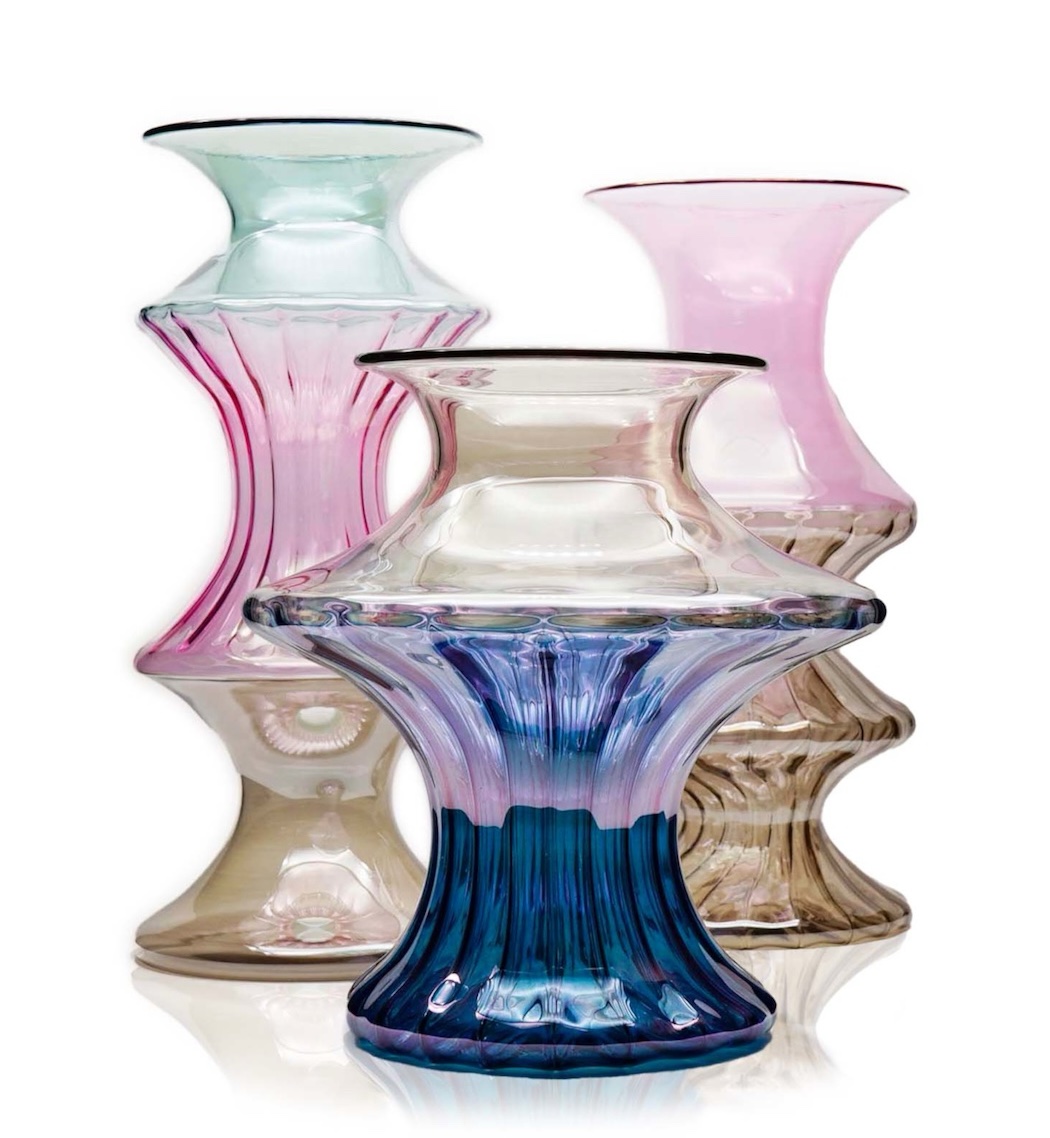 Three Glass Vases from Madame Collection