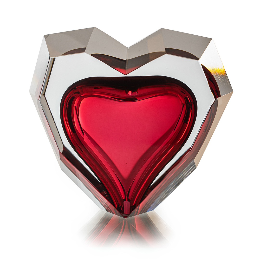 RUBY HEART GLASS OBJECT BY LUKAS JABUREK RUBY HEART GLASS OBJECT BY LUKAS JABUREK